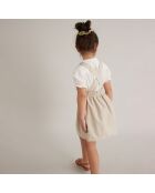 Robe tablier en Coton beige