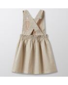 Robe tablier en Coton beige