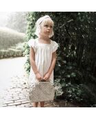 Robe encolure carrée en Coton blanche