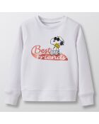 Sweat en Coton biologique Snoopy blanc