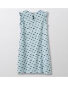 Chemise de Nuit en Coton bleu clair