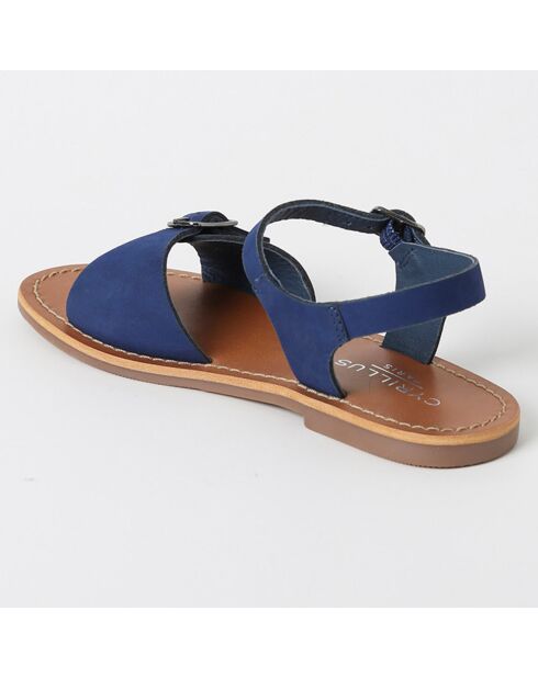 Sandali in pelle blu