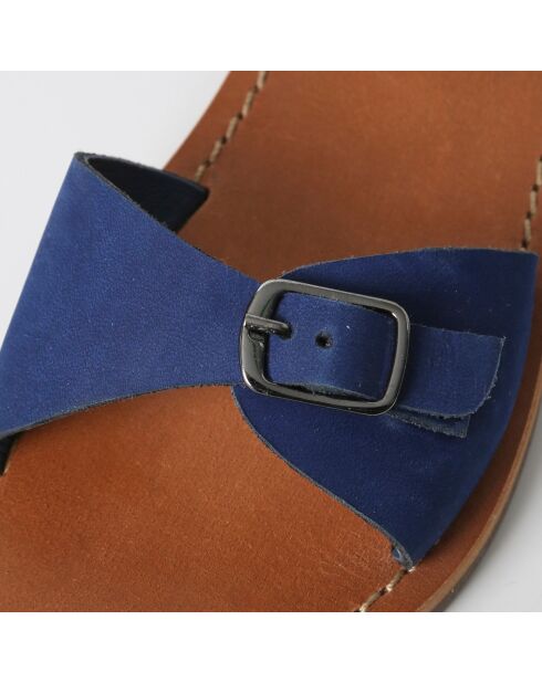 Sandali in pelle blu