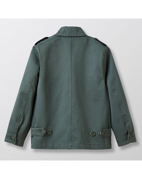 Veste saharienne en Coton vert foncé