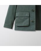 Veste saharienne en Coton vert foncé