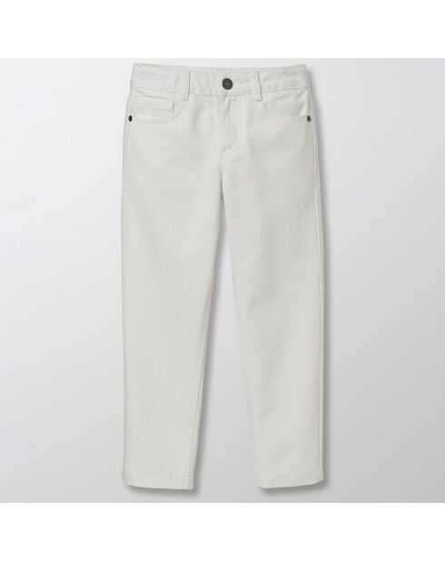 Pantalon Ballon en Coton blanc cassé