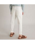 Pantalon Ballon en Coton blanc cassé