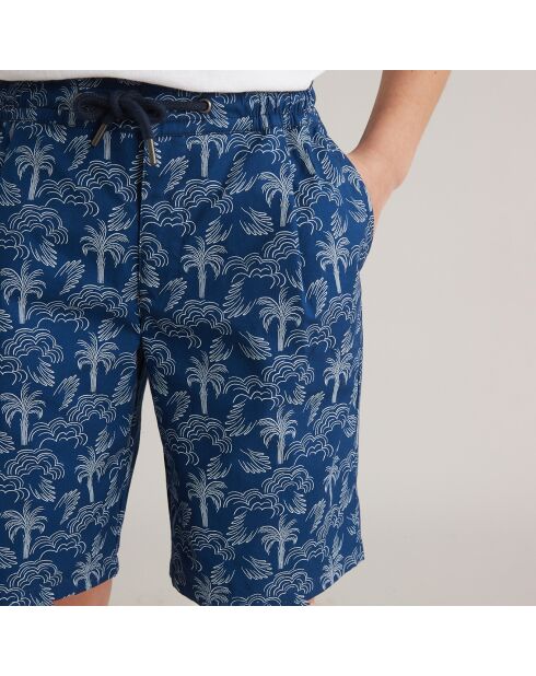 Short en Coton Palmier bleu