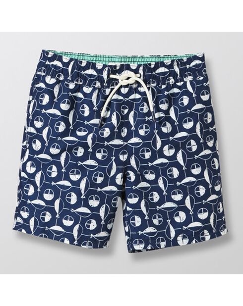 Short de Bain bleu vif/blanc