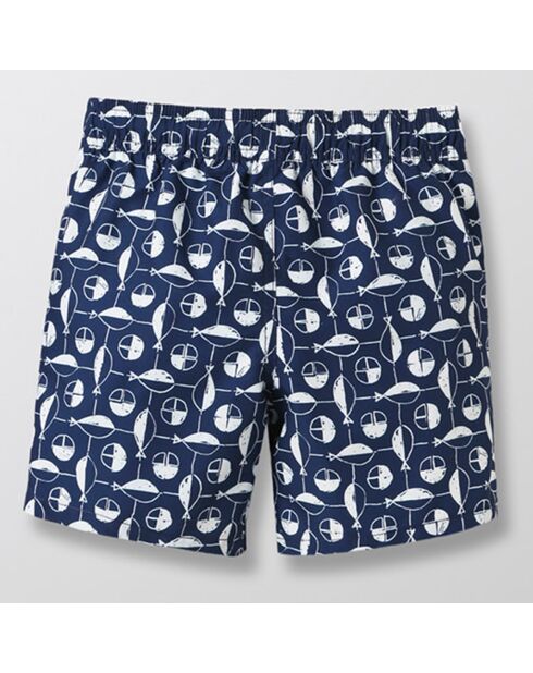 Short de Bain bleu vif/blanc