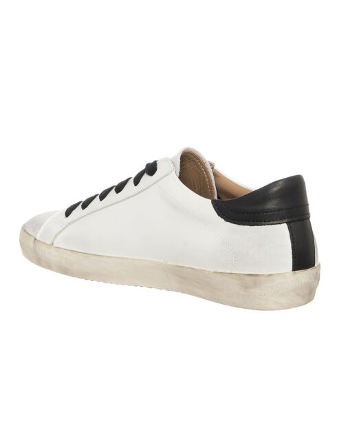 Sneakers en Cuir Star blanc/noir/beige