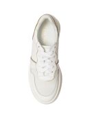 Sneakers en Cuir Nabuk blanc/doré