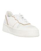Sneakers en Cuir Nabuk blanc/doré