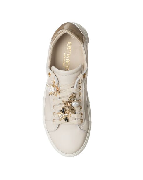 Sneakers en Cuir Pella écru/beige