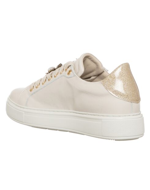 Sneakers en Cuir Pella écru/beige
