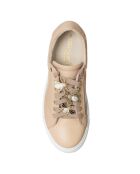 Sneakers en Cuir Nea saumon/beige