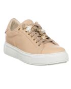 Sneakers en Cuir Nea saumon/beige