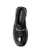 Mocassins en Cuir Nemo noir/doré - Talon 5 cm