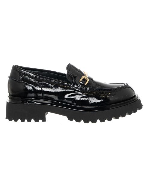 Mocassins en Cuir Nemo noir/doré - Talon 5 cm