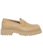 Mocassins en Cuir Meringa beiges - Talon 5 cm