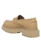 Mocassins en Cuir Meringa beiges - Talon 5 cm