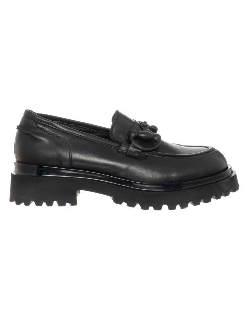 Mocassins en Cuir Coda noirs - Talon 5 cm