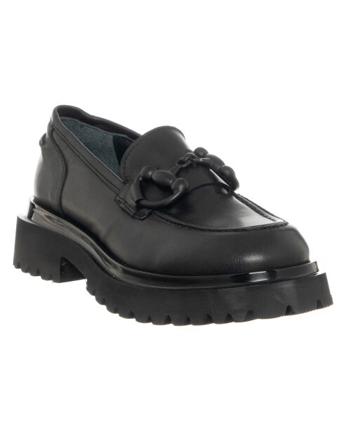 Mocassins en Cuir Coda noirs - Talon 5 cm