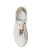 Sneakers en Cuir Gufo blanc/doré