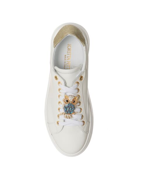 Sneakers en Cuir Gufo blanc/doré