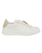 Sneakers en Cuir Gufo blanc/doré