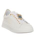 Sneakers en Cuir Gufo blanc/doré