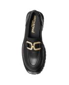 Mocassins en Cuir Noa noir/doré