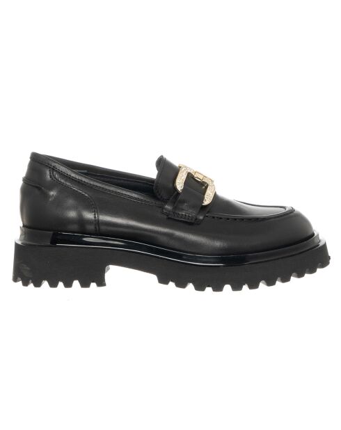 Mocassins en Cuir Noa noir/doré