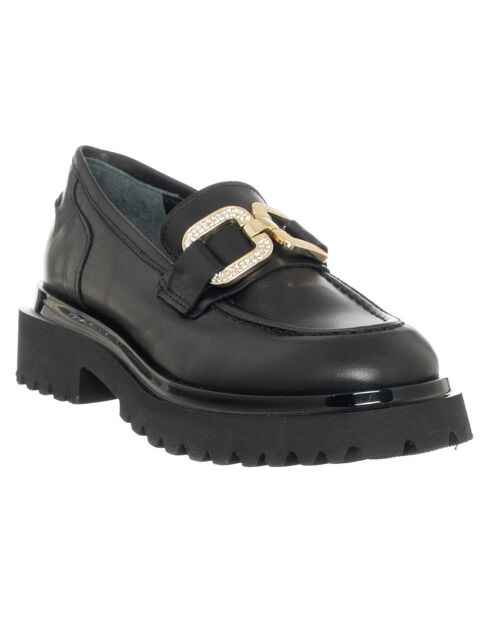 Mocassins en Cuir Noa noir/doré