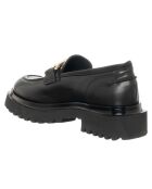 Mocassins en Cuir Noa noir/doré