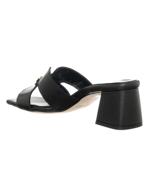 Mules en Cuir Arancia noires - Talon 5.5 cm