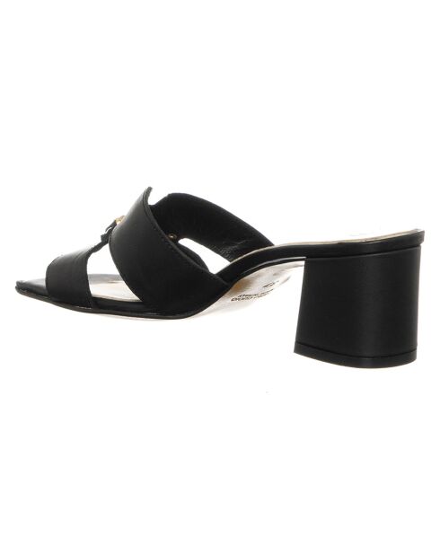 Mules en Cuir Lopa noires - Talon 6 cm