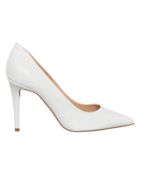 Escarpins en Cuir Nappa blancs - Talon 9.5 cm