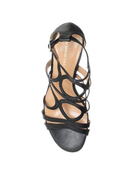 Sandales en Cuir Luz noires - Talon 6 cm