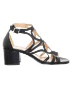 Sandales en Cuir Luz noires - Talon 6 cm