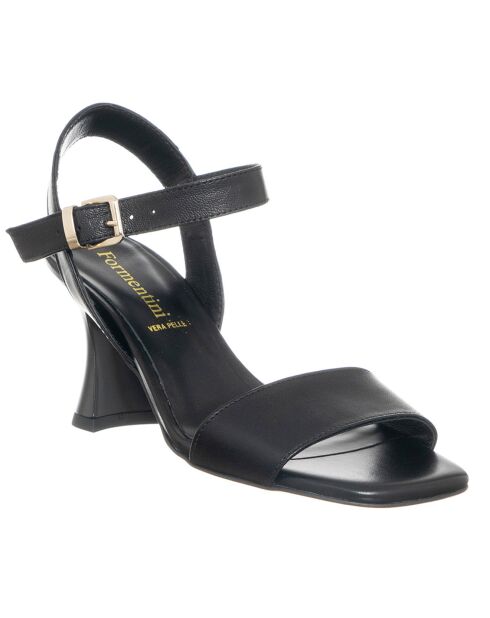 Sandales en Cuir Liam noires - Talon 8 cm