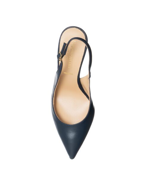 Slingbacks en Cuir Liscio noires - Talon 10 cm