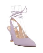 Slingbacks en Cuir Nala lilas - Talon 7.5 cm