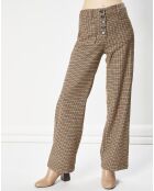 Pantalon Elyn pied-de-poule multicolore