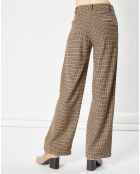 Pantalon Elyn pied-de-poule multicolore