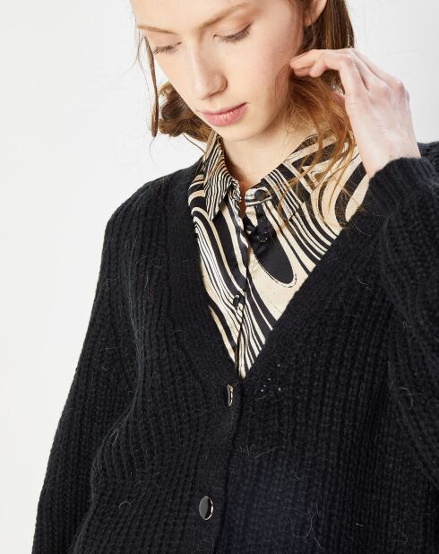 Gilet en Laine & Mohair mélangés Limza noir