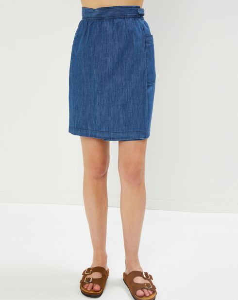 Jupe en jean Leonce encre