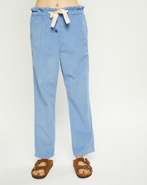 Pantalon en Velours Loni jacinthe