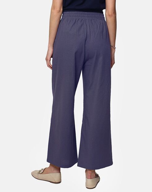 Pantalon 100% Lin Solene bleu jean's