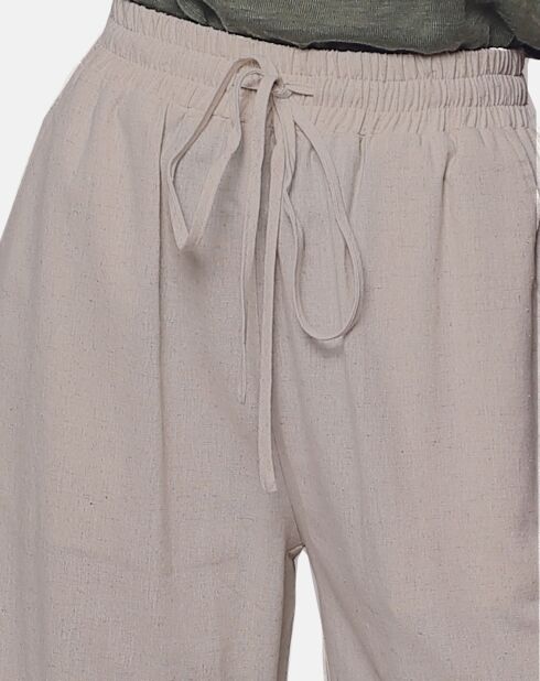 Pantalon 100% Lin Solene desert